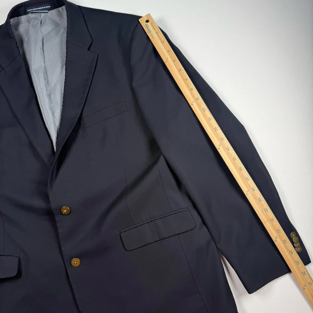 Tommy Hilfiger Men's Navy Blue Wool Blend Sport‎ Coat Jacket Size 44 R